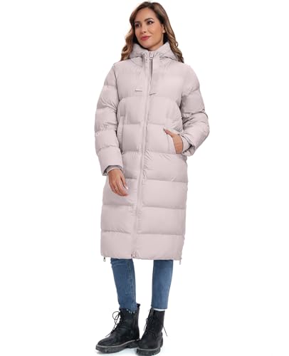 HOTIAN Womens Winter Maxi Long Puffer Coat Thicken Hooded Down Quilted Padded Jacket Winter Warm Outerwear - Image 4
