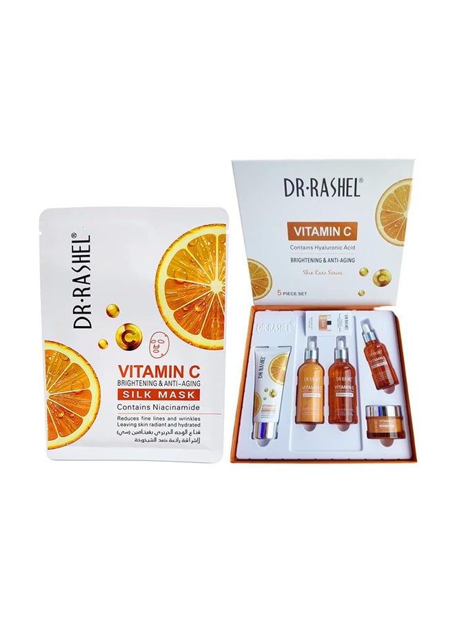 DR. RASHEL DR. RASHEL Vitamin C Skin Care Mask Set - 5-Piece Set For Glowing Skin  - Image 1