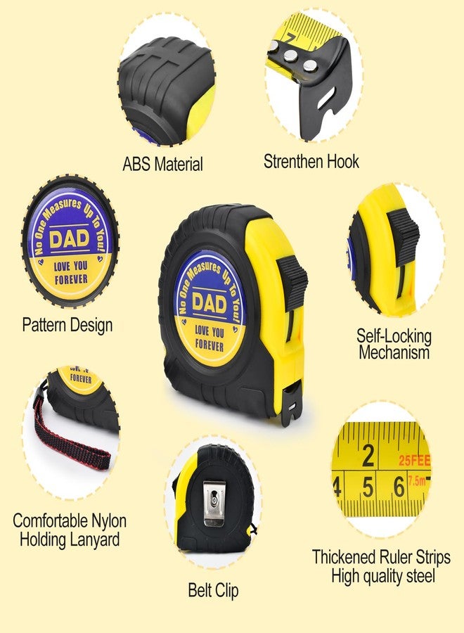Casleevf Fathers Day Dad Gifts from Daughter Son Wife Kids Ideal Christmas Gifts Cool Gadgets for Husband Grandpa Stocking Stuffer for Dad Birthday Tool Woodworker Carpenter Gift, Engraved Tape Measure 25 FT - Image 3