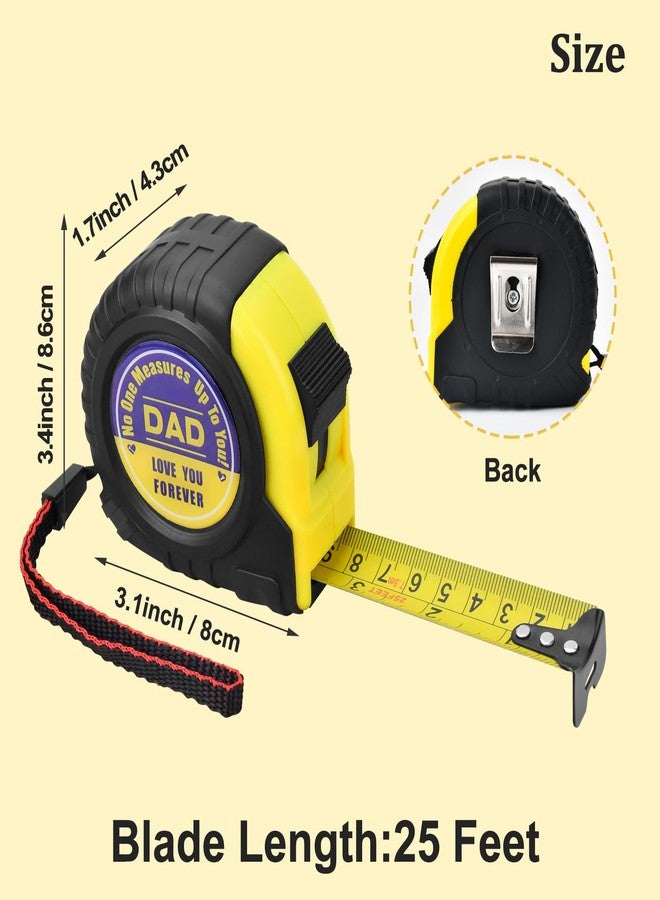 Casleevf Fathers Day Dad Gifts from Daughter Son Wife Kids Ideal Christmas Gifts Cool Gadgets for Husband Grandpa Stocking Stuffer for Dad Birthday Tool Woodworker Carpenter Gift, Engraved Tape Measure 25 FT - Image 2
