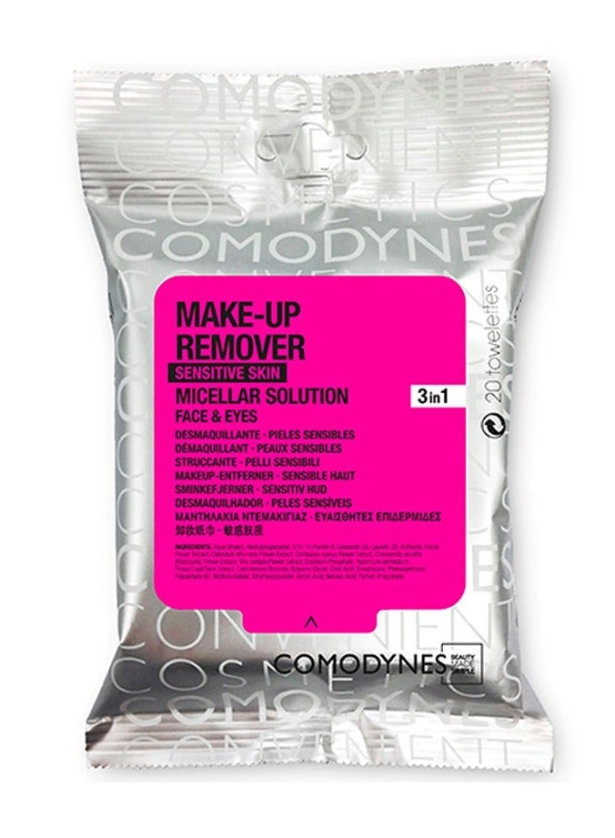 Comodynes Make Up Remover Wipes for Sensitivel Skin 20units - Image 1