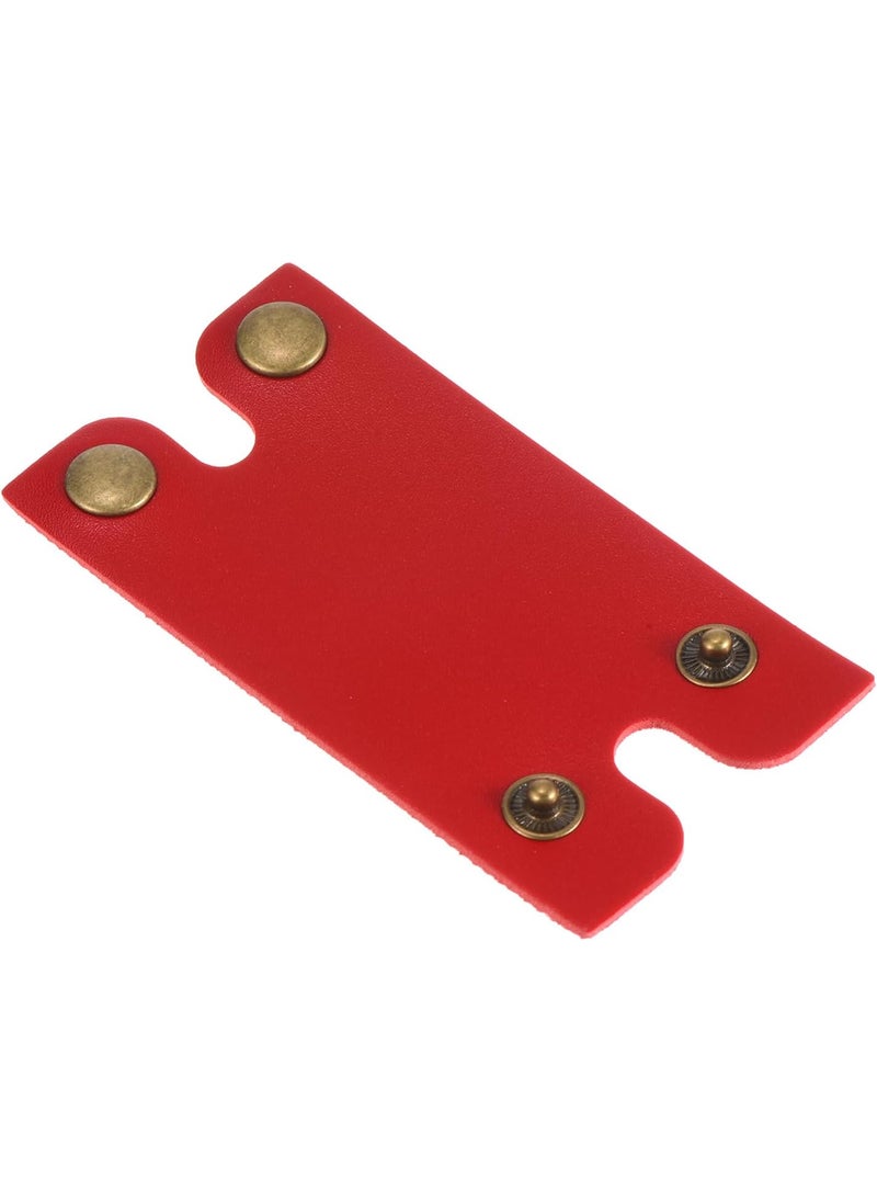 M METERXITY Razor Cover Protective Sheath - Double Edge Leather Safety Razor Protective Sheath Travel Cover, Apply to Shaver Razor (3.3 x 1.8 Inch, Red) 