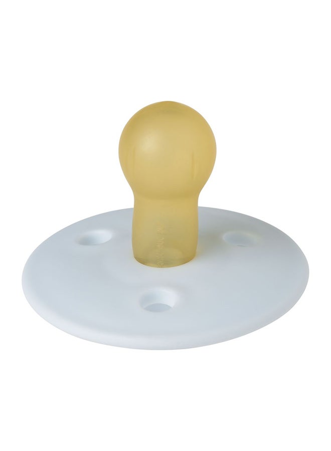 Mininor Round Pacifier Latex 0M - Icicle - Image 1