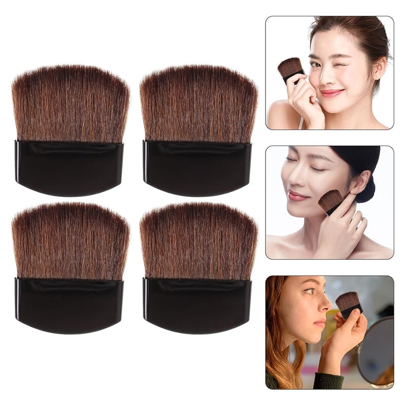 4Pcs Small Powder Blush Brush Set For Cheeks Nose Shadow And Highlighter - Image 3