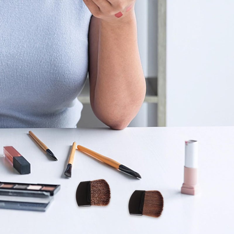 4Pcs Small Powder Blush Brush Set For Cheeks Nose Shadow And Highlighter - Image 4