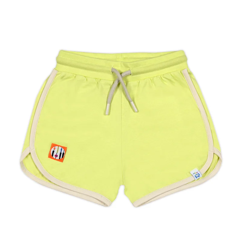 بيتليبيز Retro Ecru Striped Lime Shorts