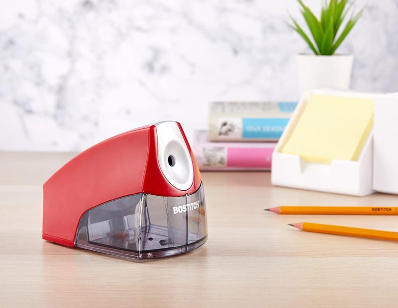 Bostitch Office Electric Pencil Sharpener, Heavy Duty Powerful Stall-Free Motor, High Capacity Shavings Tray, for Office or Classroom, Red - Image 5