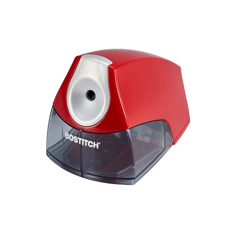 Bostitch Office Electric Pencil Sharpener, Heavy Duty Powerful Stall-Free Motor, High Capacity Shavings Tray, for Office or Classroom, Red - Image 1