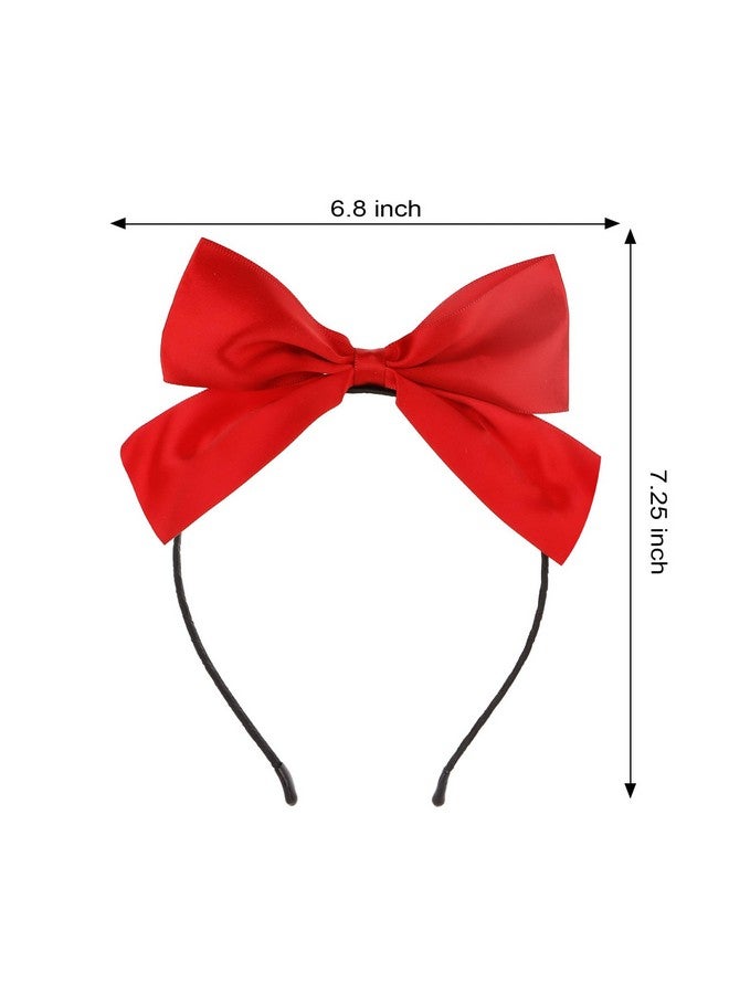 Semato رباط رأس سماتو الأحمر للفتيات - رباط شعر مزين Bow - إكسسوارات شعر للفتيات الصغيرات والرضع - Image 2