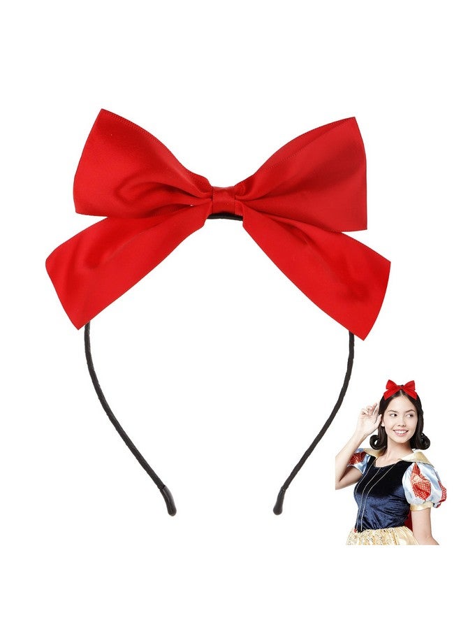 Semato رباط رأس سماتو الأحمر للفتيات - رباط شعر مزين Bow - إكسسوارات شعر للفتيات الصغيرات والرضع - Image 1