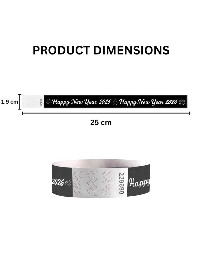 برينت شوب فور مي أساور المعصم الورقية للعام الجديد - أساور المعصم للمناسبات وحفلات رأس السنة الجديدة والاحتفالات - أساور معصم تايفك الآمنة للتحكم في الحشود وإدارة الدخول - Image 3