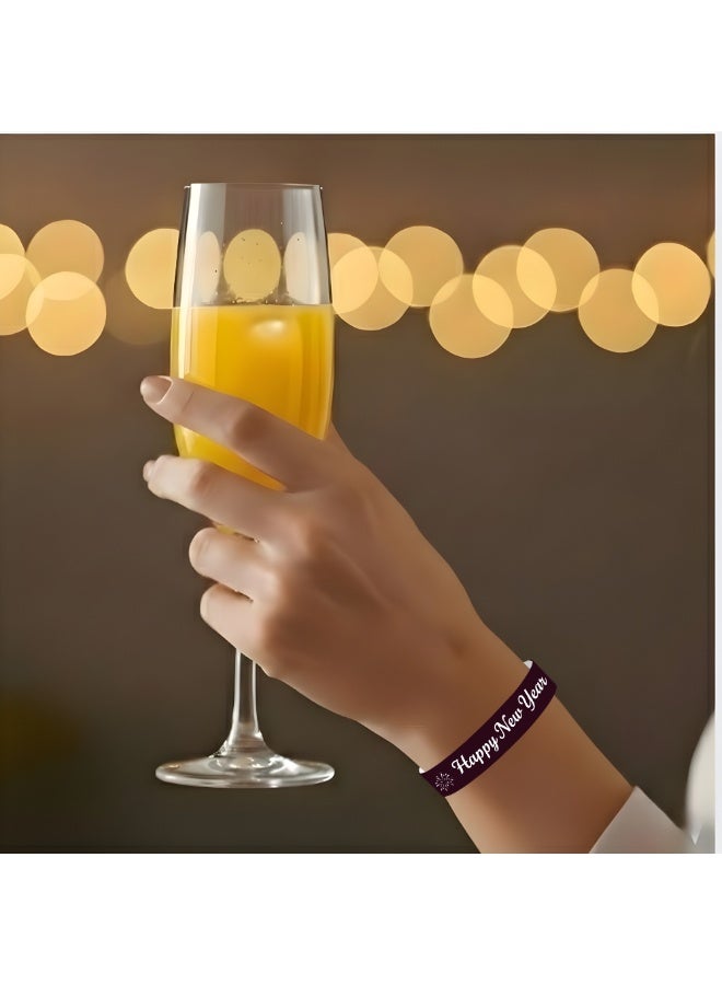 برينت شوب فور مي أساور المعصم الورقية للعام الجديد - أساور المعصم للمناسبات وحفلات رأس السنة الجديدة والاحتفالات - أساور معصم تايفك الآمنة للتحكم في الحشود وإدارة الدخول - Image 2