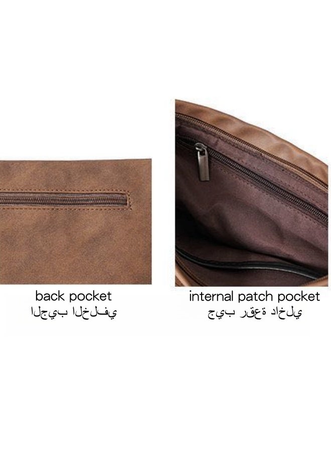 SHABILI Men's Business Casual Clutch Bag, Large-capacity Wallet Card Holder Coin Purse Passport Bag Phone Bag, Portable Gentleman Style Tote Bag Briefcase President Bag Gents Bag  - Image 4
