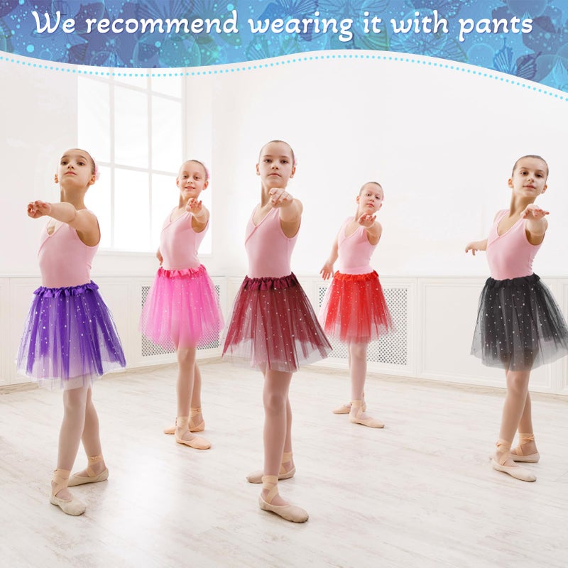Hoemwarm 18 Pcs Tutu Dresses for Girls, 3 Layers Princess Tutu Skirt Bulk Multicolor Fluffy Tulle Star Skirt for Girls Birthday Party Costume - Image 2