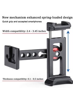 Y&D Cinema Phone Holder Tripod Mount, 2 Cold Shoe Slot,Arca/RRS Dovetail and 1/4'' Screw Mount Adapter,for iPhone 6 7 8 9 X 11 12 13 Pro  - Image 4