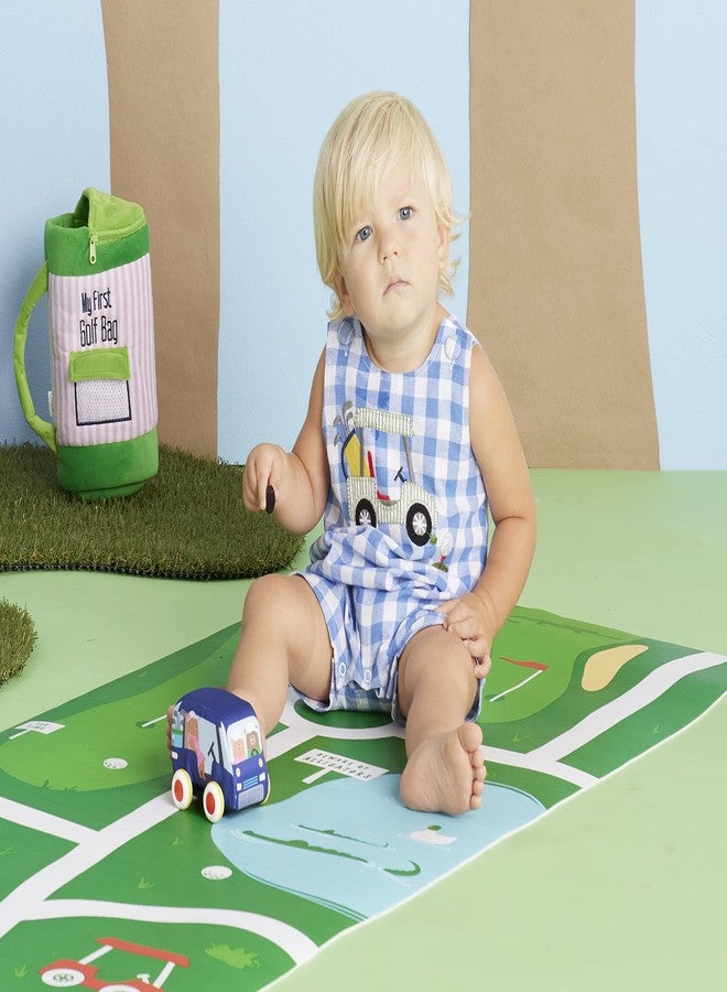 Mud Pie Baby Boys Golf Cart Jon Jon, Blue, 6-9M - Image 3