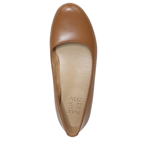 Naturalizer Womens Maxwell Round Toe Comfortable Classic Slip On Ballet Flats ,English Tea Brown Leather,7 Medium - Image 3
