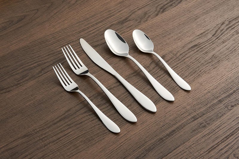 CAMBRIDGE Silversmiths Delia Mirror 20Piece Flatware Set Service for 4 - Image 2