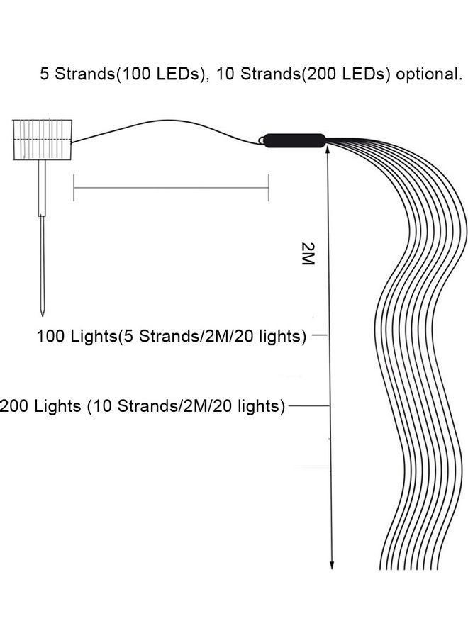 Loquat 200-LED 10 Strand Solar Rope String Light White - Image 3