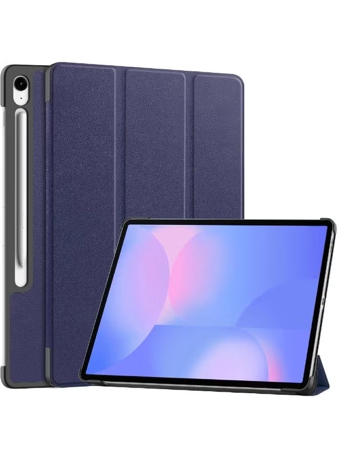 ZOOMEE Flip Case for Samsung Galaxy Tab S10 FE+ Plus 13.1 inch 2025 (SM-X620, SM-X626, SM-X626B) Cover with Pencil Holder Shockproof Lightweight Trifold Stand Shell with Auto Wake/Sleep - Navy Blue - Image 1