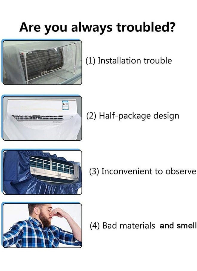 Arabest - Split Air Conditioning Cleaning Waterproof Cover Bag,with Drain Outlet,Dust Washing Clean Protector Bag,Wall Mounted AC Service Bag with Water Pipe - Image 1