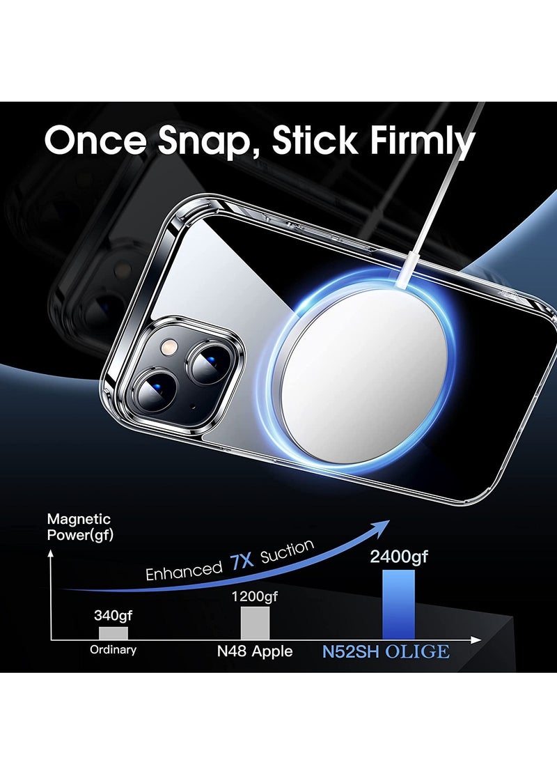 ELTRAZONE iPhone 14 Plus Case, [Compatible with Magsafe] [10FT Military Drop Protection] Strong Magnetic Shockproof Protective Slim Thin iPhone 14 Plus Cover 6.7 inch 2022-Crystal Clear - Image 2