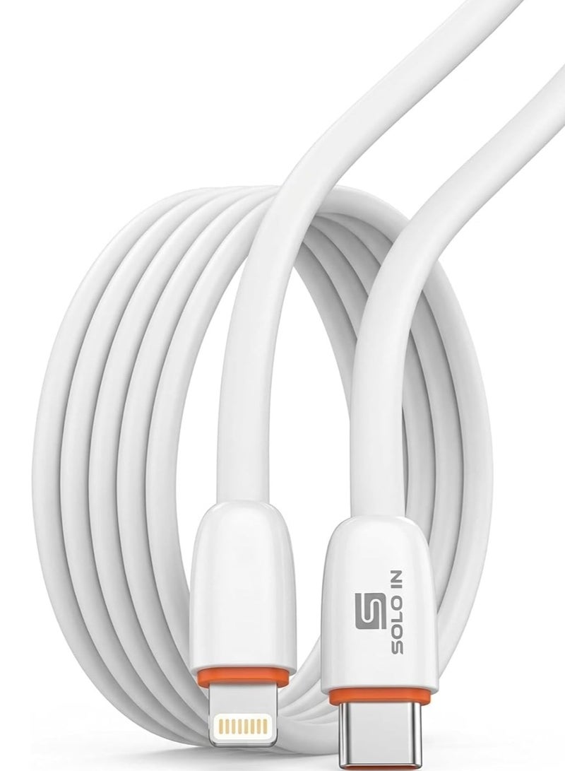20W PD Fast Charging Cable Type C to Lighting, Soft & Durable Wire, High Speed Data Transmission, Safety, Compatible with All iPhone & iPads Devices 1000mm - Image 1
