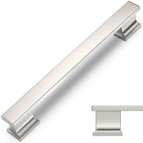 COTYKILEY 10 Pack 5 Inch(128mm) Brushed Satin Nickel Cabinet Handles Kitchen Cabinet Pulls Cabinet Door Handles Kitchen Cabinet Hardware Cupboard Drawer Pulls - Image 1