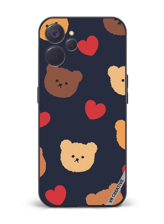 VR CREATIVE Protective Case Cover For Realme 10 5G Teddy Face Design Multicolour - Image 1