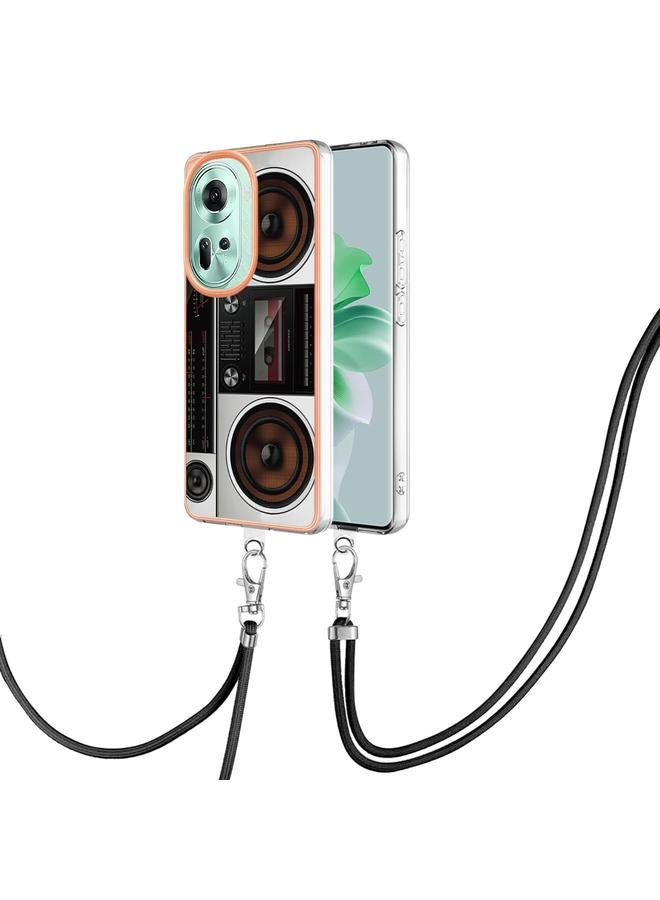 اس-توب جراب لهاتف OPPO Reno11 5G Global مطلي بالكهرباء ثنائي الجانب مع حبل تعليق - Image 1