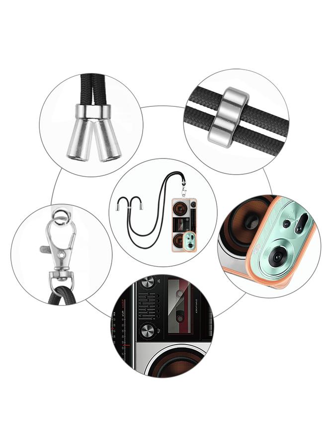 اس-توب جراب لهاتف OPPO Reno11 5G Global مطلي بالكهرباء ثنائي الجانب مع حبل تعليق - Image 4