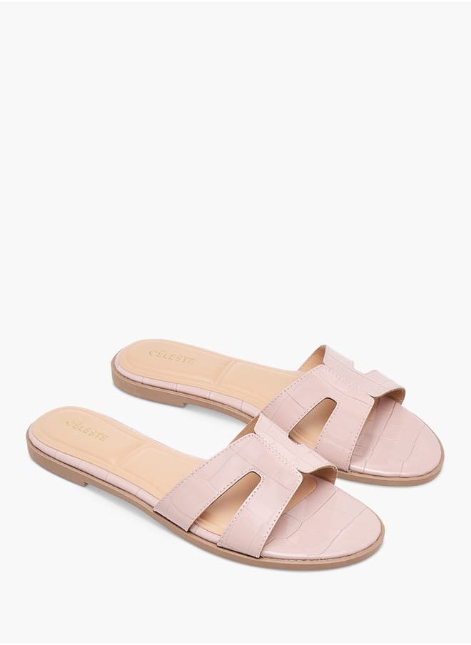 Celeste Women's Textured Slip-On Flat Sandals  - Image 1