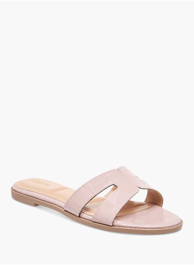 Celeste Women's Textured Slip-On Flat Sandals  - Image 2