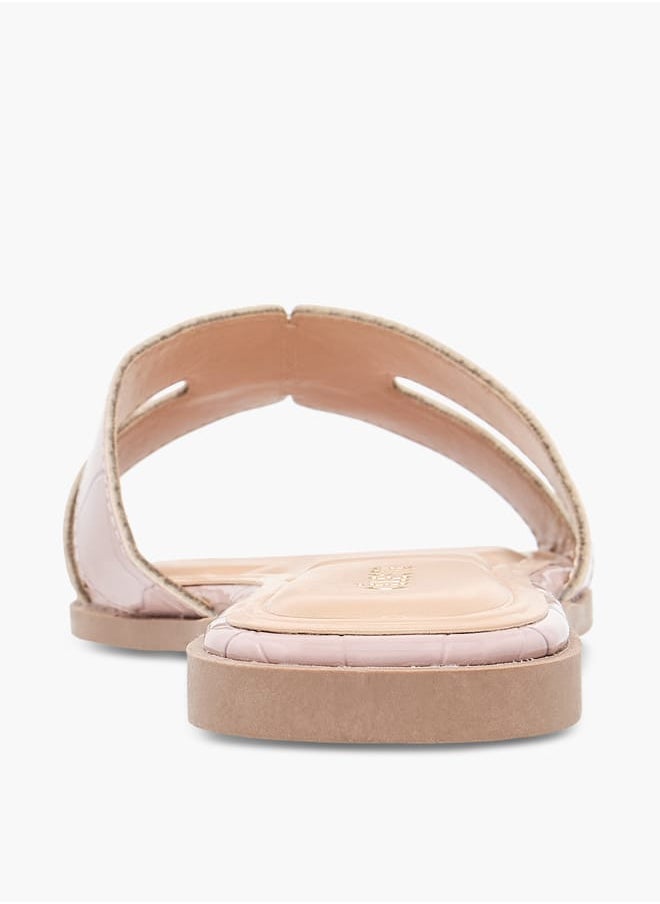 Celeste Women's Textured Slip-On Flat Sandals  - Image 5