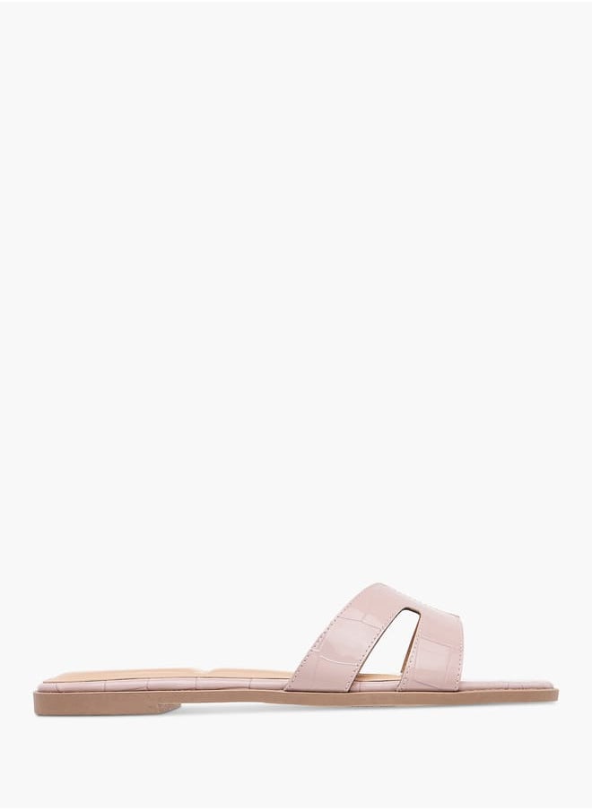 Celeste Women's Textured Slip-On Flat Sandals  - Image 3