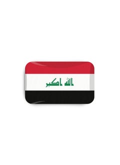 971ميديا علم العراق - بادج معدني مطلي بطبقة إيبوكسي مع دبوس مغناطيسي أنيق ومتین لا يتسبب في تمزيق الملابس  - Image 2