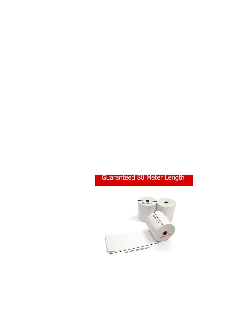 Terabyte 80 x 80 mm Premium Thermal Paper Till Receipt Roll for EPOS Printer, POS Terminal, Cash Register (10 Rolls Pack) - Image 4
