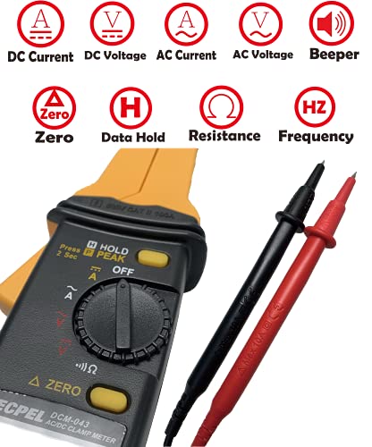TECPEL DCM043 Digital ACDC clamp meter clamp transmitter high resolution of 1mA - Image 3