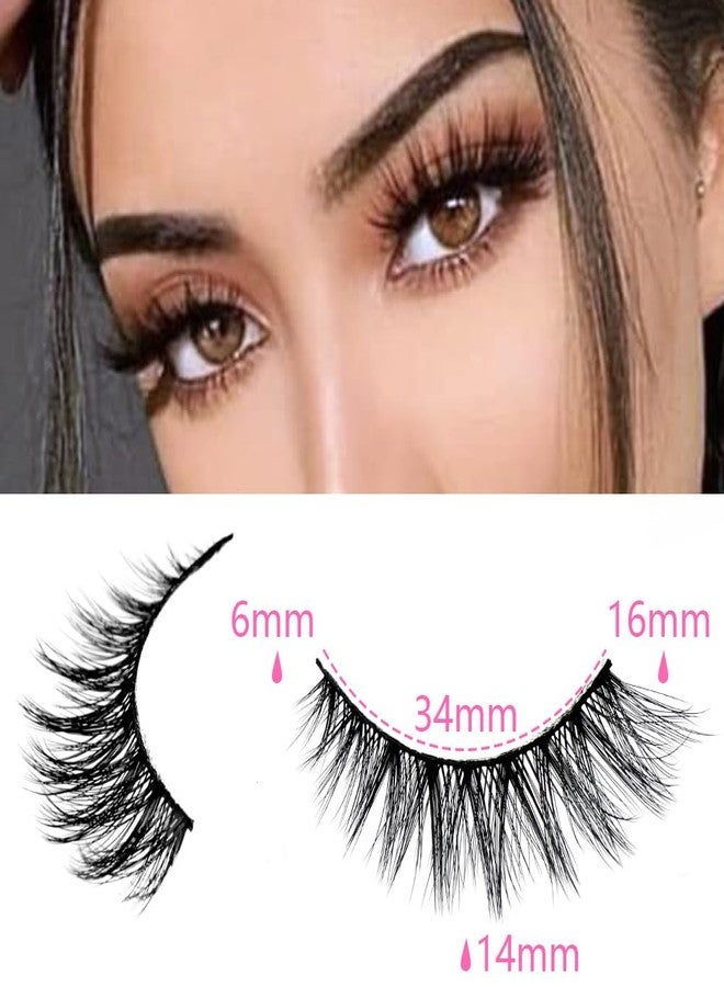 Azenlo False Eyelashes 48 Pairs Faux Mink Lashes 14mm Wispy Lashes 3D Fluffy Cat Eye Lashes Pack Bulk Wholesale Strip Lashes(style 48-042) - Image 2