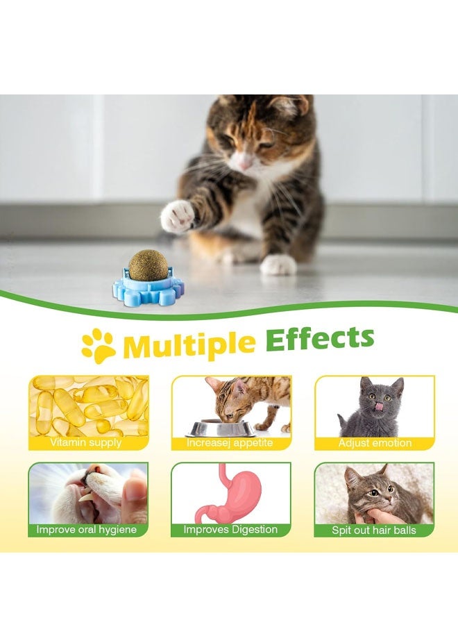 Catnip Ball Toy Avocado Roller Wall Catnip Rollerball Licking Ball Organic Nips Mint Magic Cat Stick on Wall Cat Crack Balls Lickable Play Chew Teeth Cleaning - Image 2