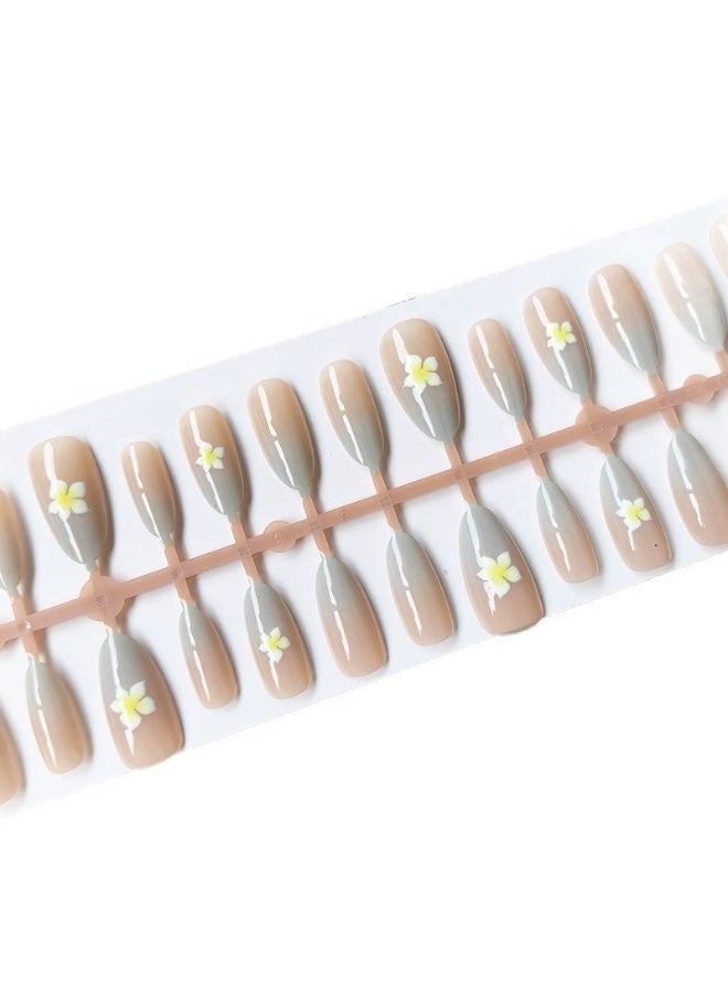 Goolsky Fresh Mint Egg Flower Gradient Press-on Nails - Image 4