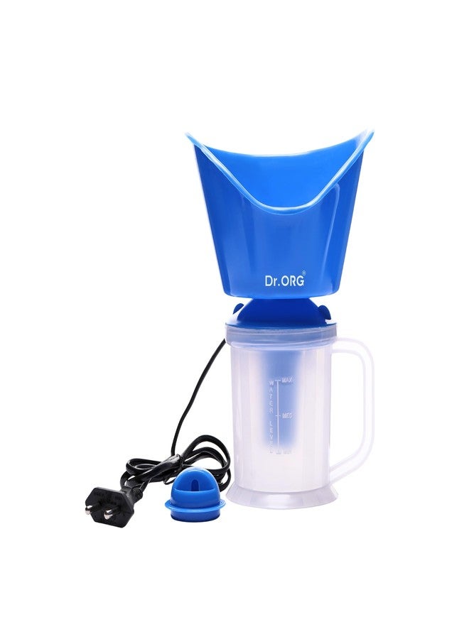 Dr. ORG Dr Org Vaporizer/Steamer 2 in 1 for cough n cold kids steam nose inhaler,Facial inhaler Professional Facial Steamer BLUE (120 W) vaporizer steamer for facial, steamer for cold, steam & vapourisers for adult, face steamer for facial - Image 1