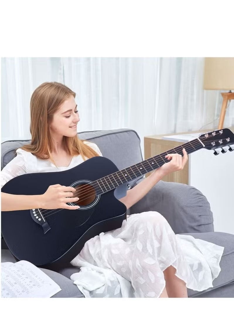 AGD Beginner's Acoustic Guitar with Built-in Accessories, Including a Guitar Bag, Tuner, Brass Strings, Capo, and Cleaning Cloth - Image 4