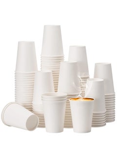 Generic Disposable Paper Coffee Cups Perfect for Drinks 100 Count 12 oz White  - Image 1
