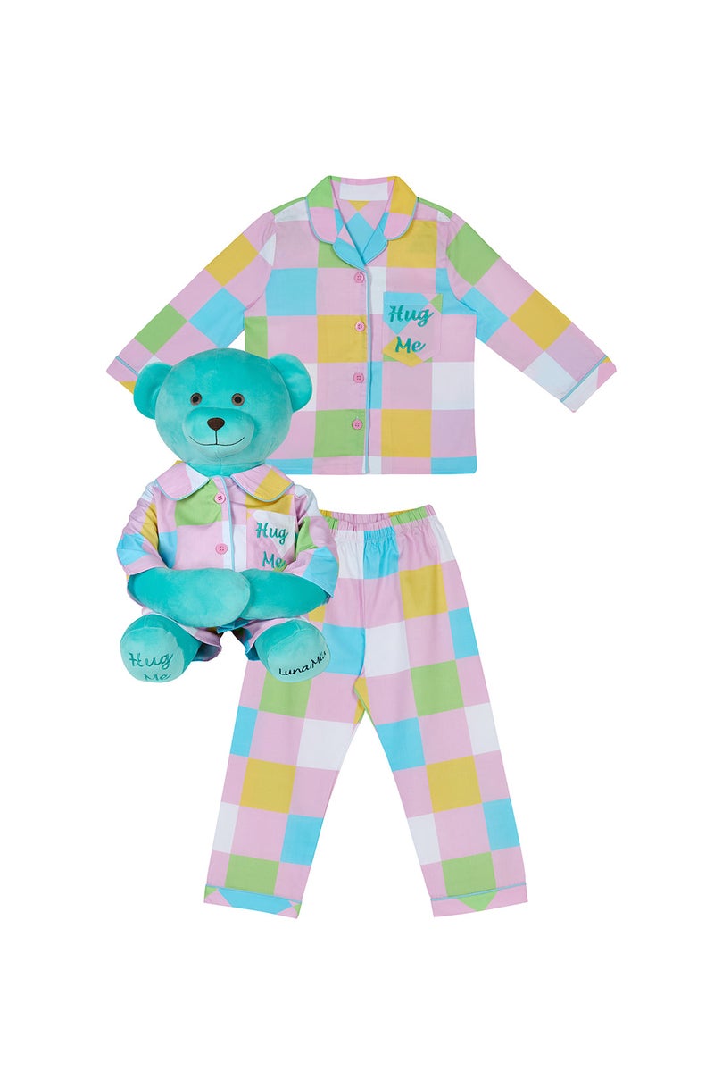 Luna Mia 'Emily' Hug Me Pyjama Set With Matching Mega Size Teddy Bear - Image 4