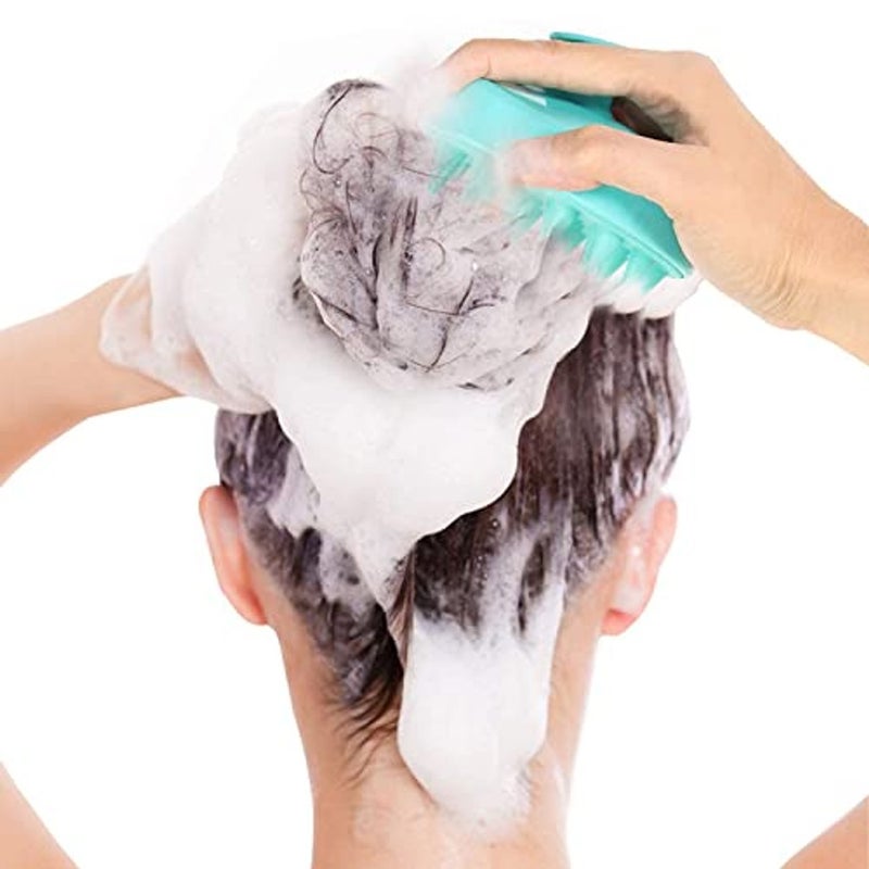 ALKAYAN AMUAE Hair Scalp Massager with Soft Silicone Bristles,Shampoo Brush with Knob- Style Handle - Image 4