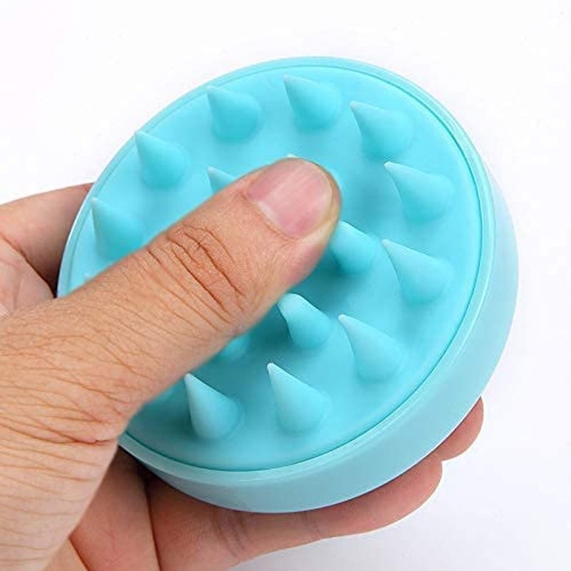 ALKAYAN AMUAE Hair Scalp Massager with Soft Silicone Bristles,Shampoo Brush with Knob- Style Handle - Image 3