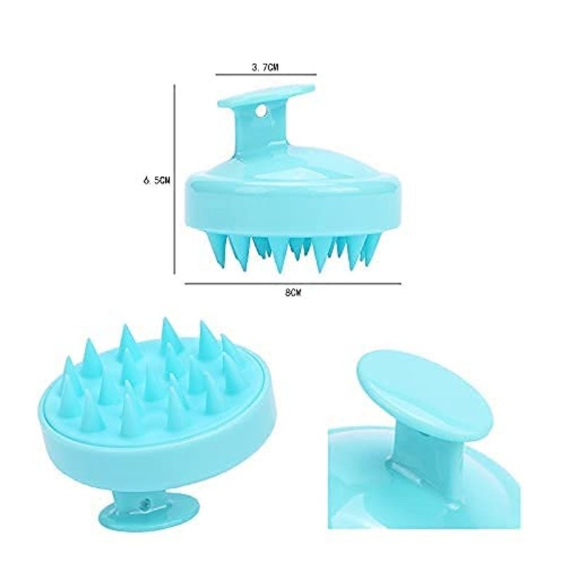 ALKAYAN AMUAE Hair Scalp Massager with Soft Silicone Bristles,Shampoo Brush with Knob- Style Handle - Image 2