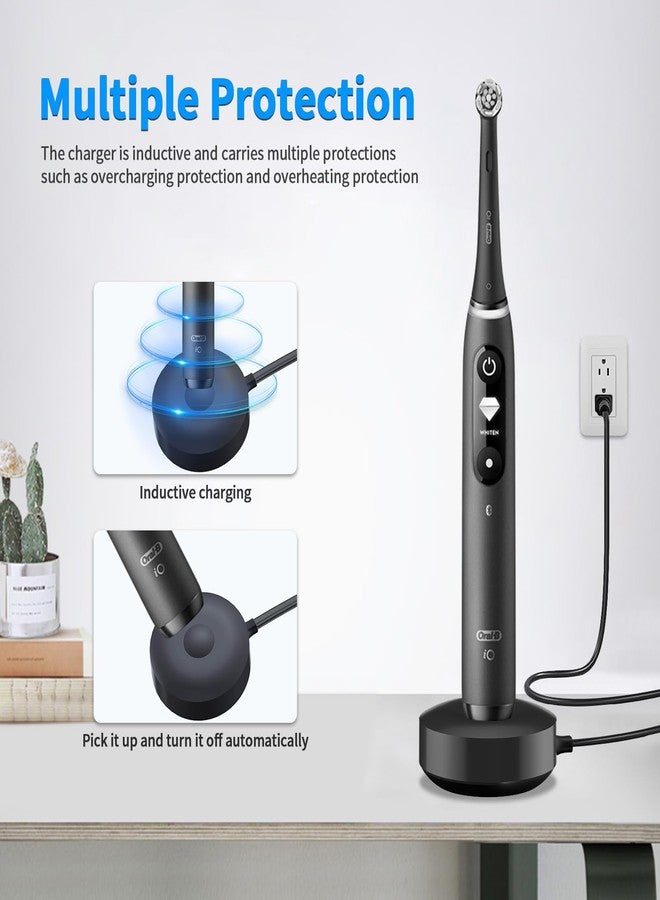 KOPBTBOY Charger for Oral B iO iO7 iO8 iO9 Electric Toothbrush, Model 3768 Magnetic Replacement Charger for Oral-B iO Electric Toothbrushs,Black（Incompatible IO4/5/6） - Image 4
