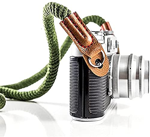 Eorefo Camera Rope Strap 100cm Soft Cotton Camera Strap Vintage Neck Shoulder Belt Strap for Mirrorless and DSLR Camera. (Army Green) - Image 2